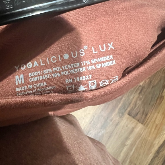 Yogalicious Lux Rust-Tone Active Leggings Size M EUC Butter Soft - Picture 4 of 4